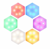 NOU: Set 6 lampi hexagon RGB cu telecomanda si senzor tactil