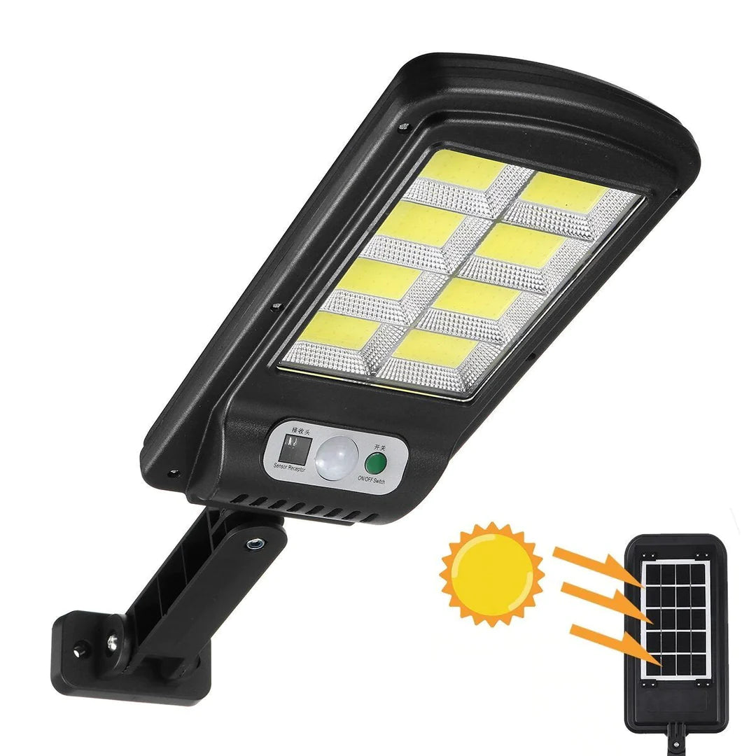 Set 5x Lampi Incarcare Solara,  100W, 160 LED-uri COB, Telecomanda si Senzor de Miscare