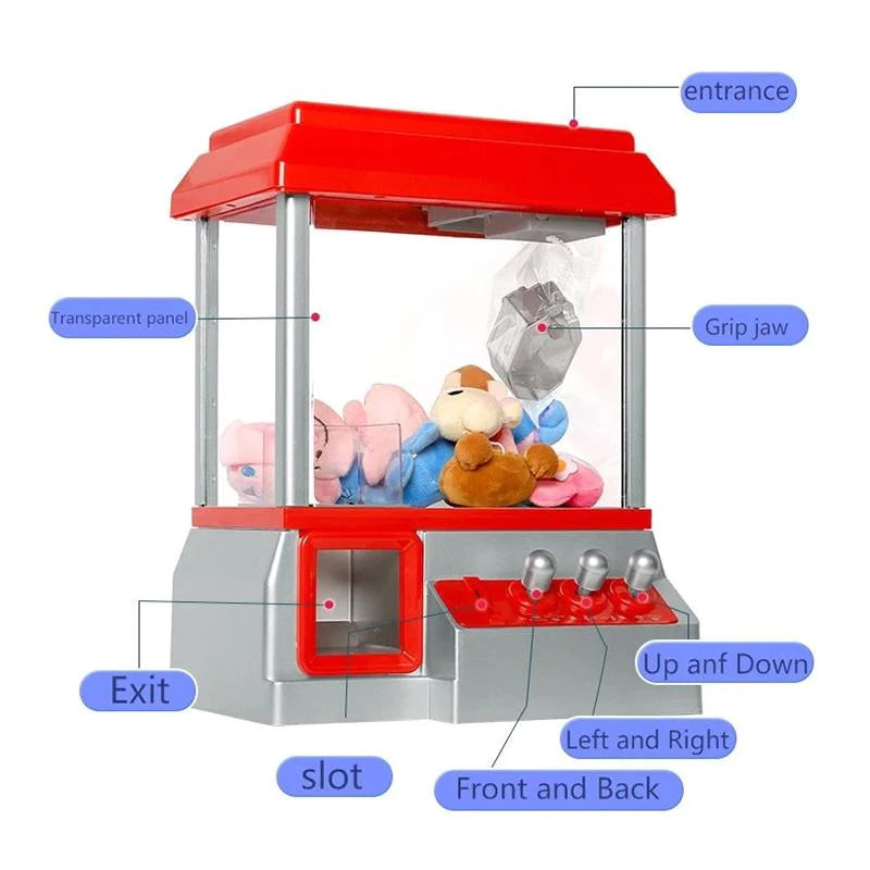 Aparat Arcade Mini Clește Prindere Bomboane Jucării, Dezvoltă Abilități Copii