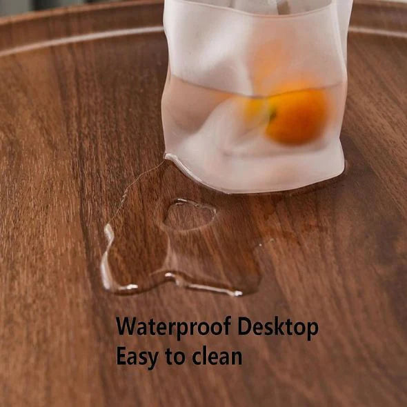 Masă Rotundă Cafea Nordică, 2 Rafturi, Roți Mobile, Design Modern Living