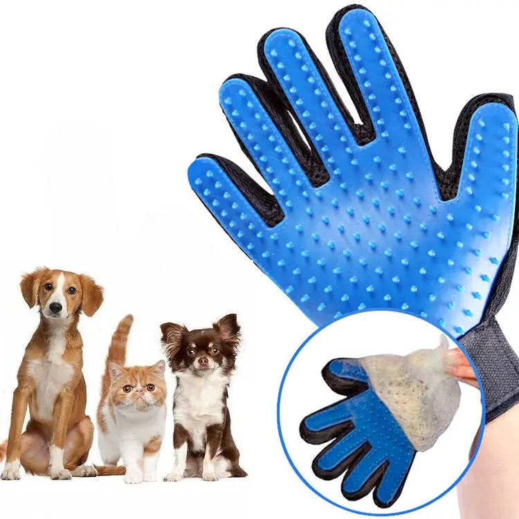 Mănușă Perie Siliconică Ergonomică pentru Îndepărtarea Părului Animale de Companie Câini Pisici
