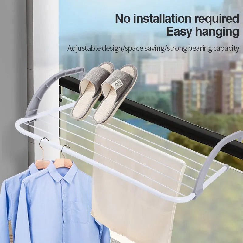 Uscător Rufe Pliabil, Ajustabil, pentru Balcon sau Calorifer, Rezistent, Compact