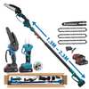 Set Profesional Foarfecă și Mini-Drujbă cu Acumulatori 48V, Braț Telescopic 2.13m, Unghi Reglabil