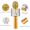 Microfon Karaoke Wireless Portabil cu Bluetooth, Boxă, Reducere Zgomot și Baterie Durabilă