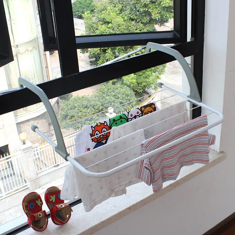 Uscător Rufe Pliabil, Ajustabil, pentru Balcon sau Calorifer, Rezistent, Compact