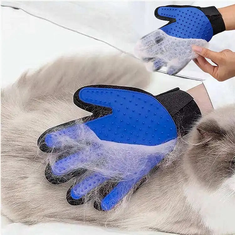 Mănușă Perie Siliconică Ergonomică pentru Îndepărtarea Părului Animale de Companie Câini Pisici