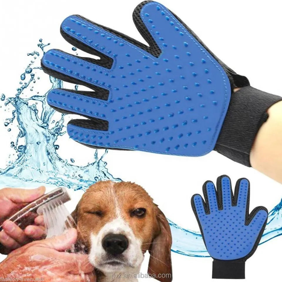 Mănușă Perie Siliconică Ergonomică pentru Îndepărtarea Părului Animale de Companie Câini Pisici