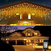 Instalație Lumini LED Turturi Franjuri 13m 300 Alb Cald, Impermeabilă Interior/Exterior