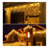 Instalație Lumini LED Turturi Franjuri 13m 300 Alb Cald, Impermeabilă Interior/Exterior