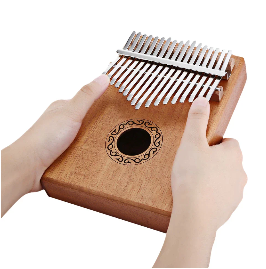 Instrument muzical din lemn cu incinta si 17 note, Kalimba, mini-pian