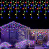 Instalație Franjuri LED 300 Lumini, 12 Metri, 8 Jocuri, Multicolor, Crăciun și Exterior