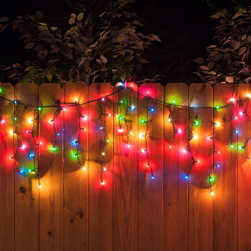 Instalație Franjuri LED 300 Lumini, 12 Metri, 8 Jocuri, Multicolor, Crăciun și Exterior