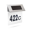 Număr de Casă Modern din Inox cu Iluminare LED Solară, Durabil și Elegant
