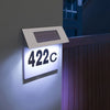 Număr de Casă Modern din Inox cu Iluminare LED Solară, Durabil și Elegant