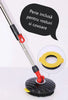 Set Mop Magic Rotativ 360° Profesional, Găleată Inox, 4 Rezerve Microfibră, Perie Inclusă