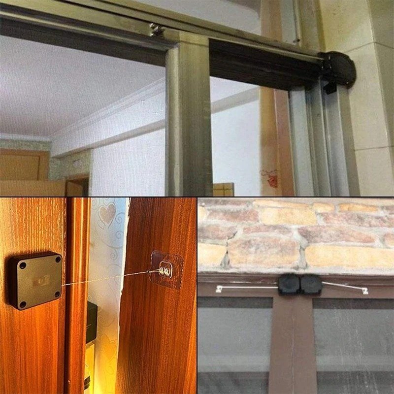 Inchizator automat pentru usi si ferestre, montare cu banda adeziva 1+1 CADOU