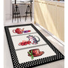 Covor Bucatarie 120×180 Model Buline, Crem/Negru, Antiderapant