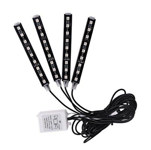 Lumini ambientale auto Kit interior LED RGB cu telecomanda