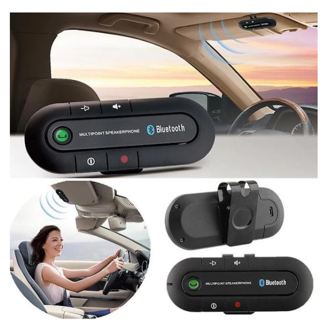 '-Car Kit Auto Difuzor Bluetooth handsfree pentru parasolar auto