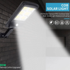 -Set 2 x Lampa solara cu panou solar, senzor miscare, telecomanda si functii multiple