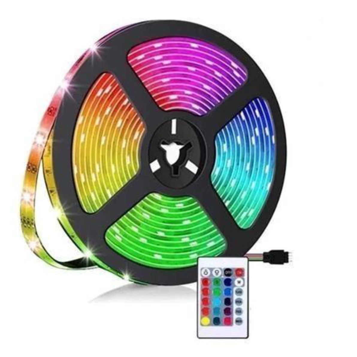 -Set 3 x Banda LED RGB multicolor cu telecomanda 5 metri