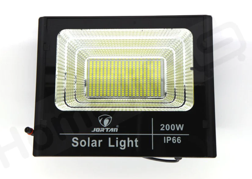 '- Proiector LED Jortan IP66 200W, panou solar si telecomanda cu functii multiple