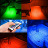 '- Set 4 benzi LED auto cu lumina ambientala RGB si telecomanda