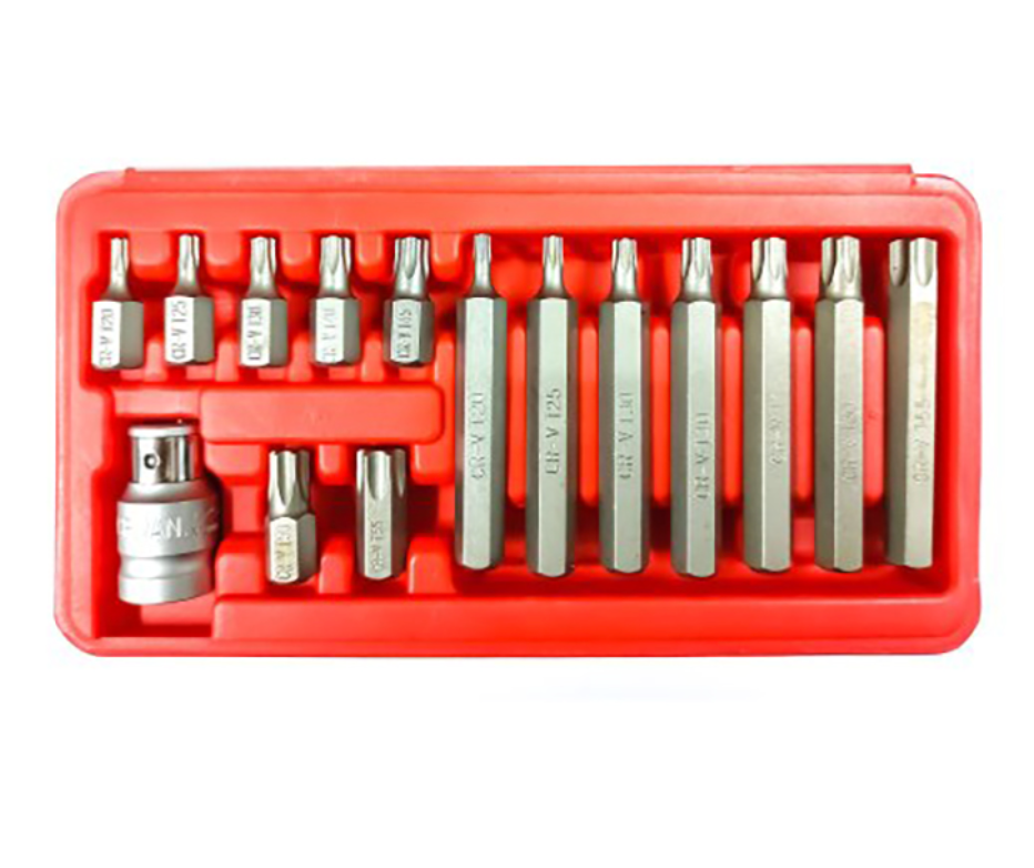 -Set capete biti Torx H10, 15 piese