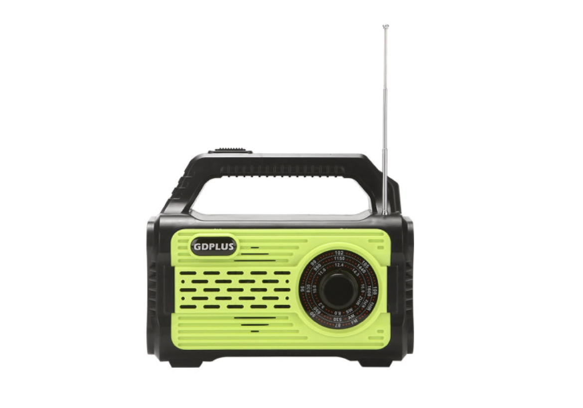 '- Kit solar GD-8072 echipat cu dispozitive, USB, 4 becuri LED si radio