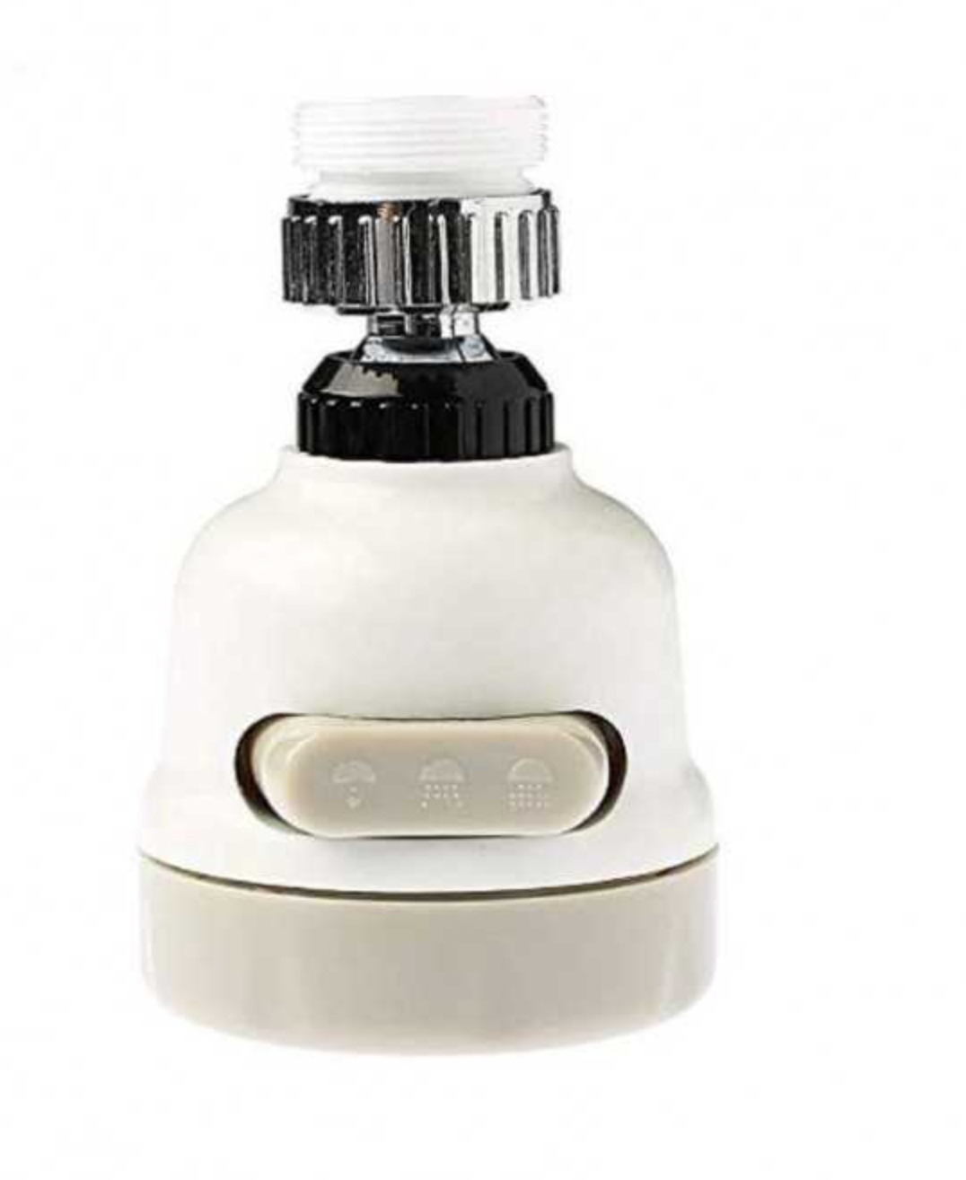 NOU:Cap de robinet ultra flexibil SIKS® pentru baterie chiuveta, cu 3 pulverizatoare, alb/bej