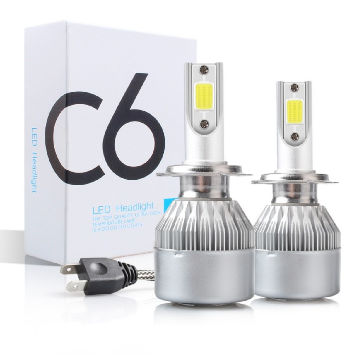 NOU: SET BECURI AUTO LED C6 H7, 7600 LUMENI, 36 W