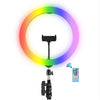 Selfie ring RGB, inaltime 1.80 metri, diametru 45 cm, 18 inch, telecomanda