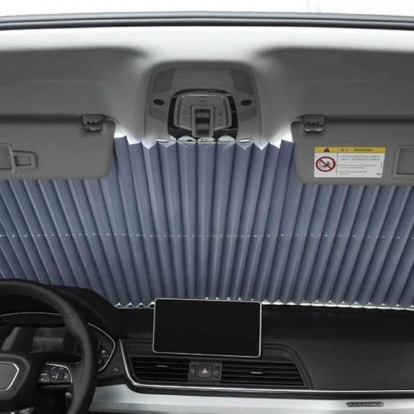 Copertina parasolar auto impotriva razelor UV, fixare prin ventuze