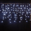 Instalatie LED cu franjuri, lungime 12 metri, alb rece, de exterior, 300 leduri